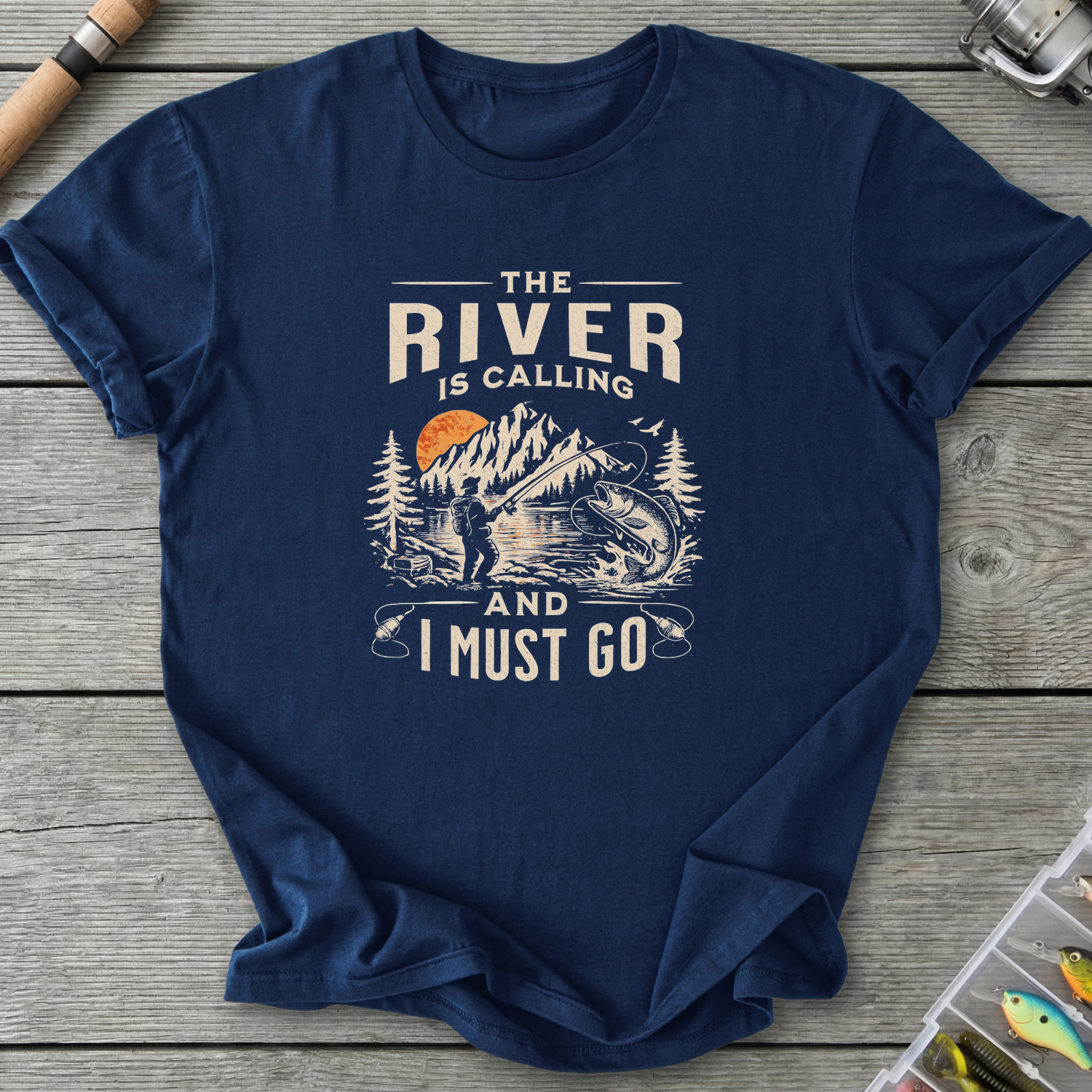 River Is Calling T-Shirt — Navy | River Giants Club
