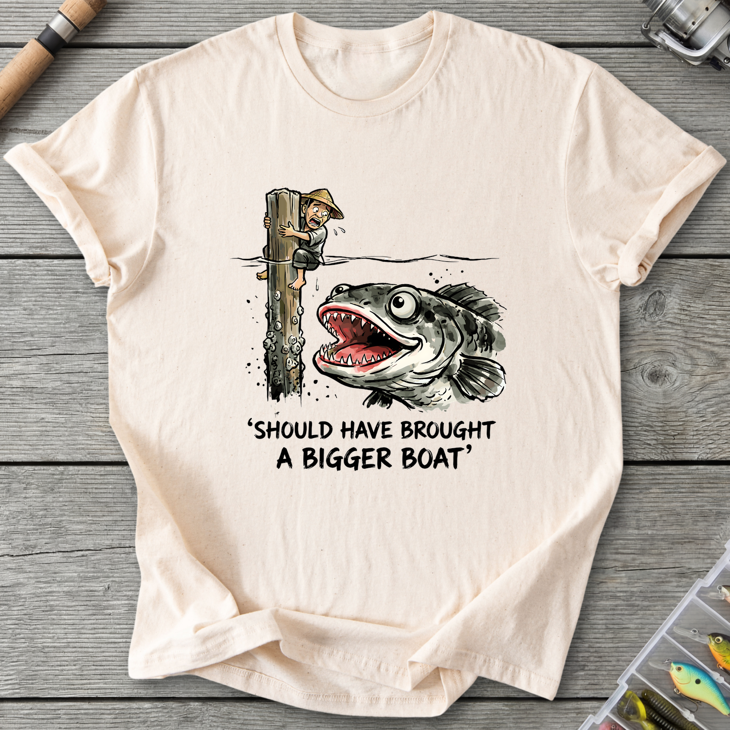 Should Have Brought a Bigger Boat T-Shirt — Natural | River Giants Club