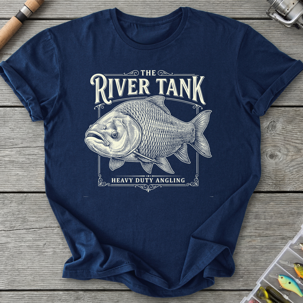 Siamese Carp River Tank T-Shirt — Navy | River Giants Club