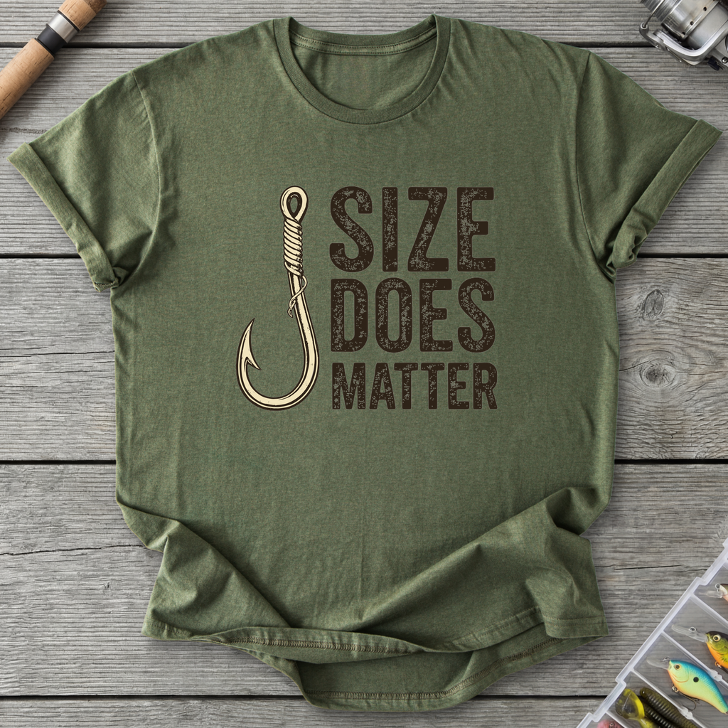 Size Does Matter T-Shirt — Military Green | River Giants Club