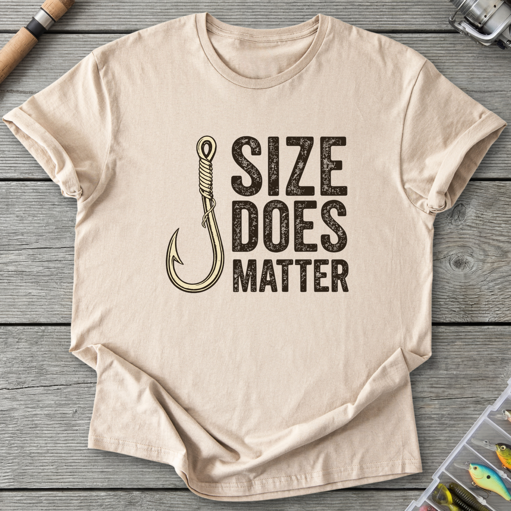 Size Does Matter T-Shirt — Sand | River Giants Club