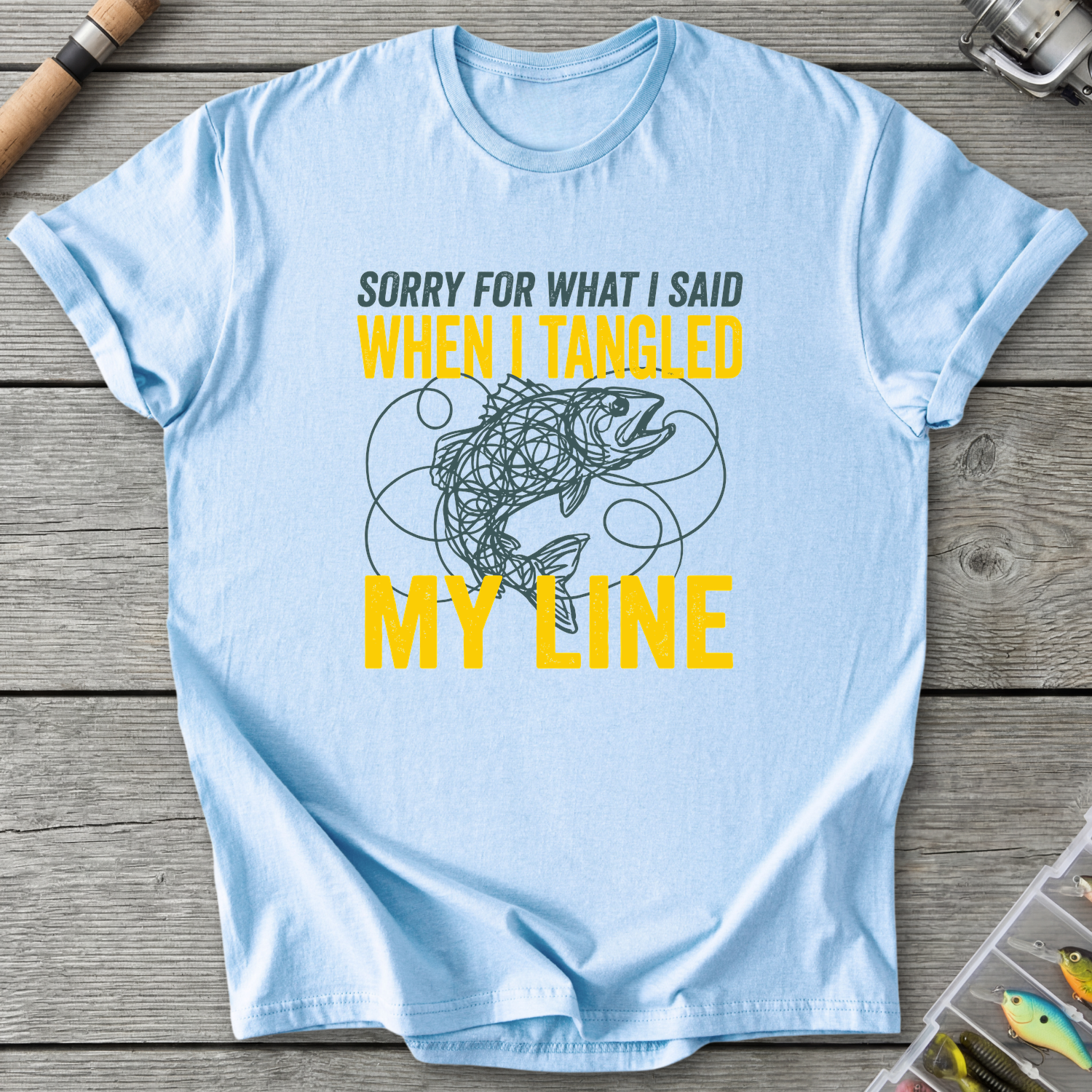 Sorry For What I Said T-Shirt — Light Blue | River Giants Club