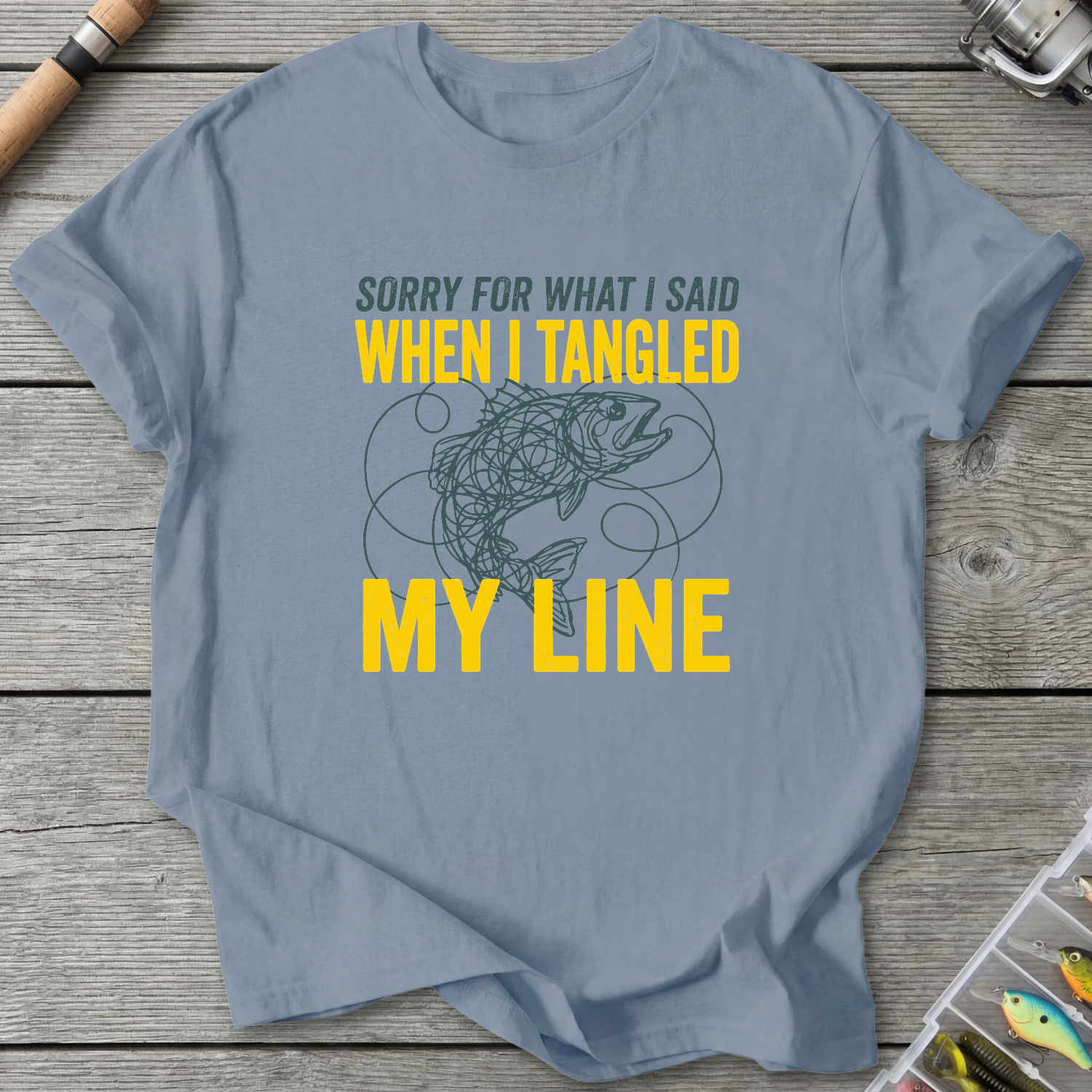 Sorry For What I Said T-Shirt — Stone Blue | River Giants Club