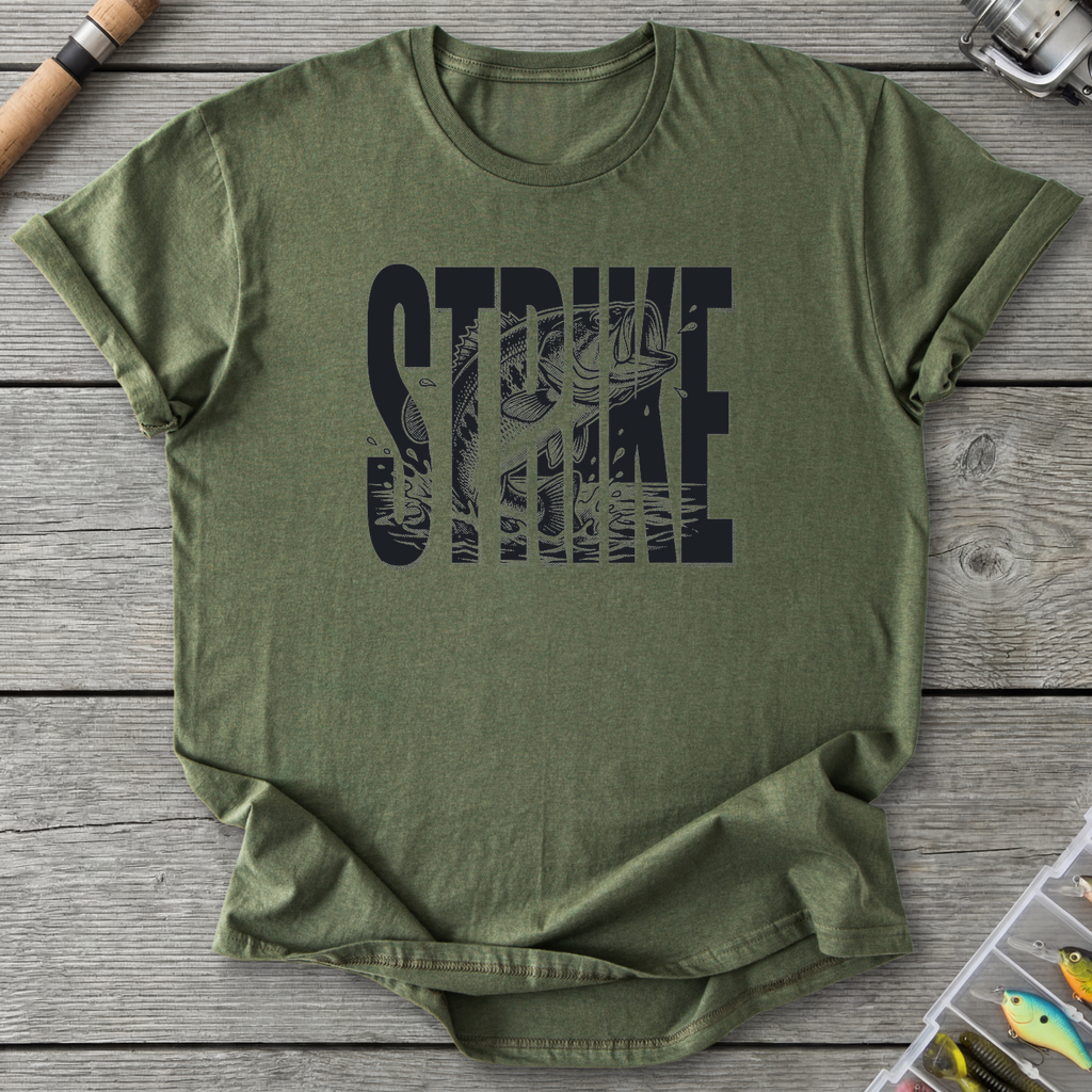 Strike Fishing T-Shirt — Military Green | River Giants Club