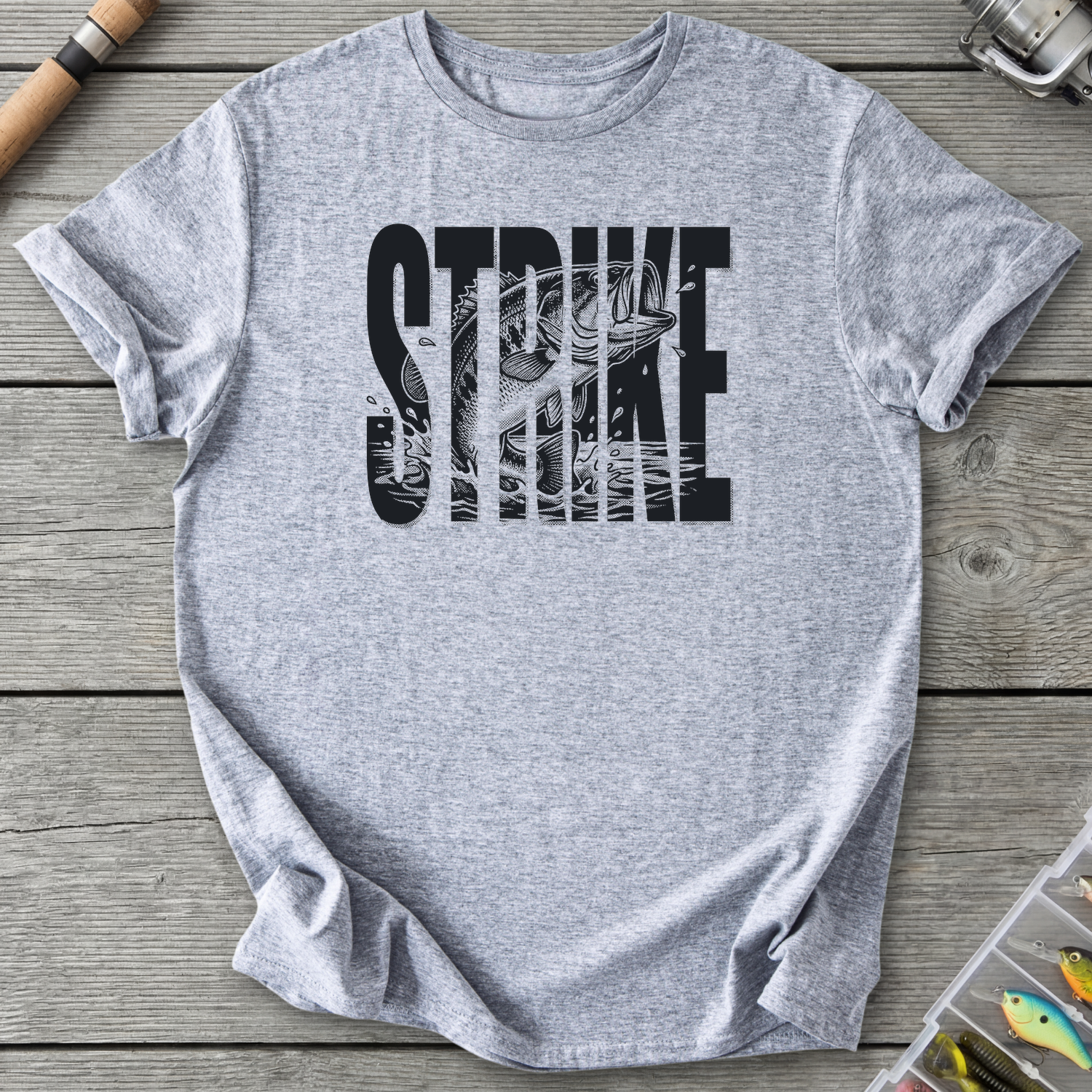 Strike Fishing T-Shirt — Sport Grey | River Giants Club