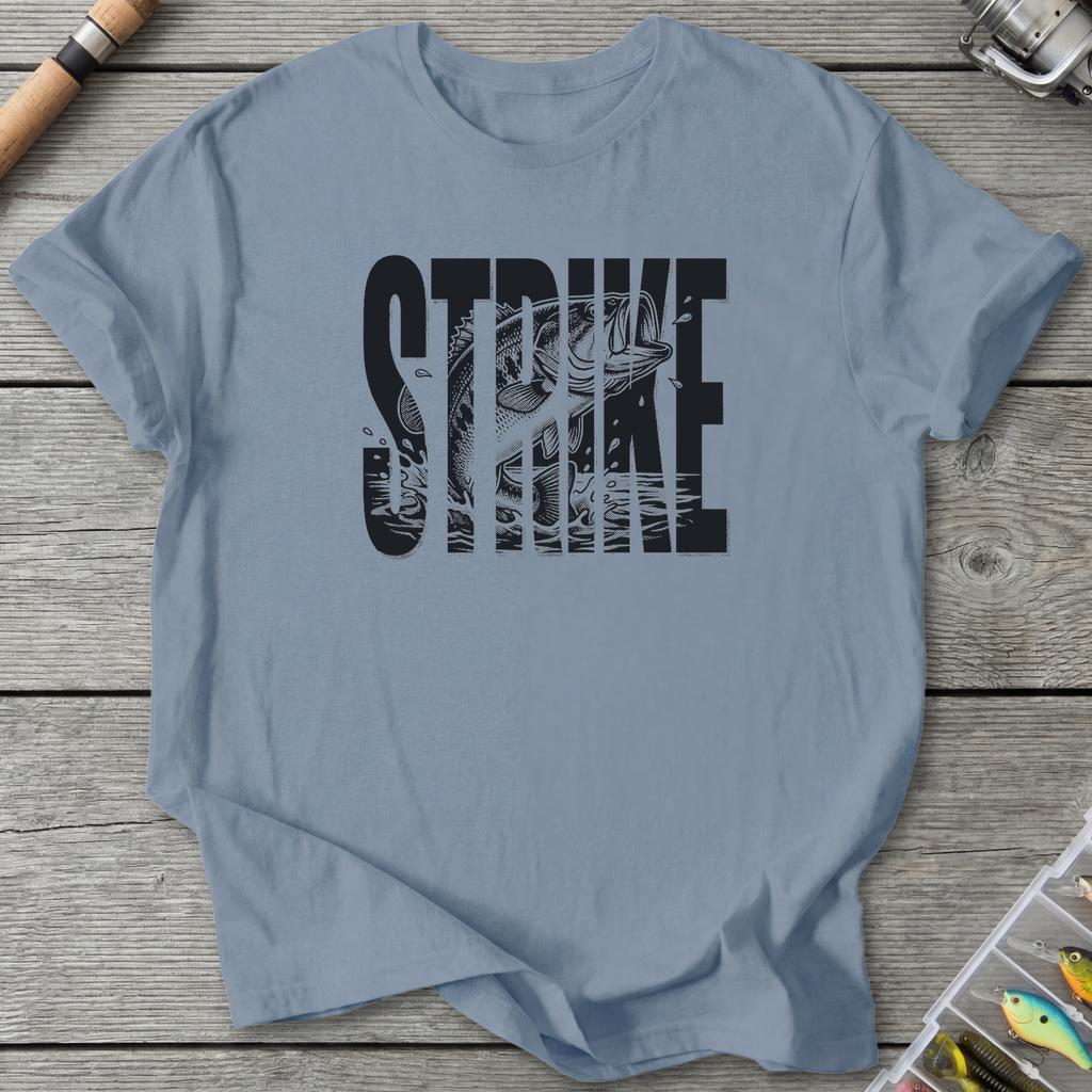 Strike Fishing T-Shirt — Stone Blue | River Giants Club