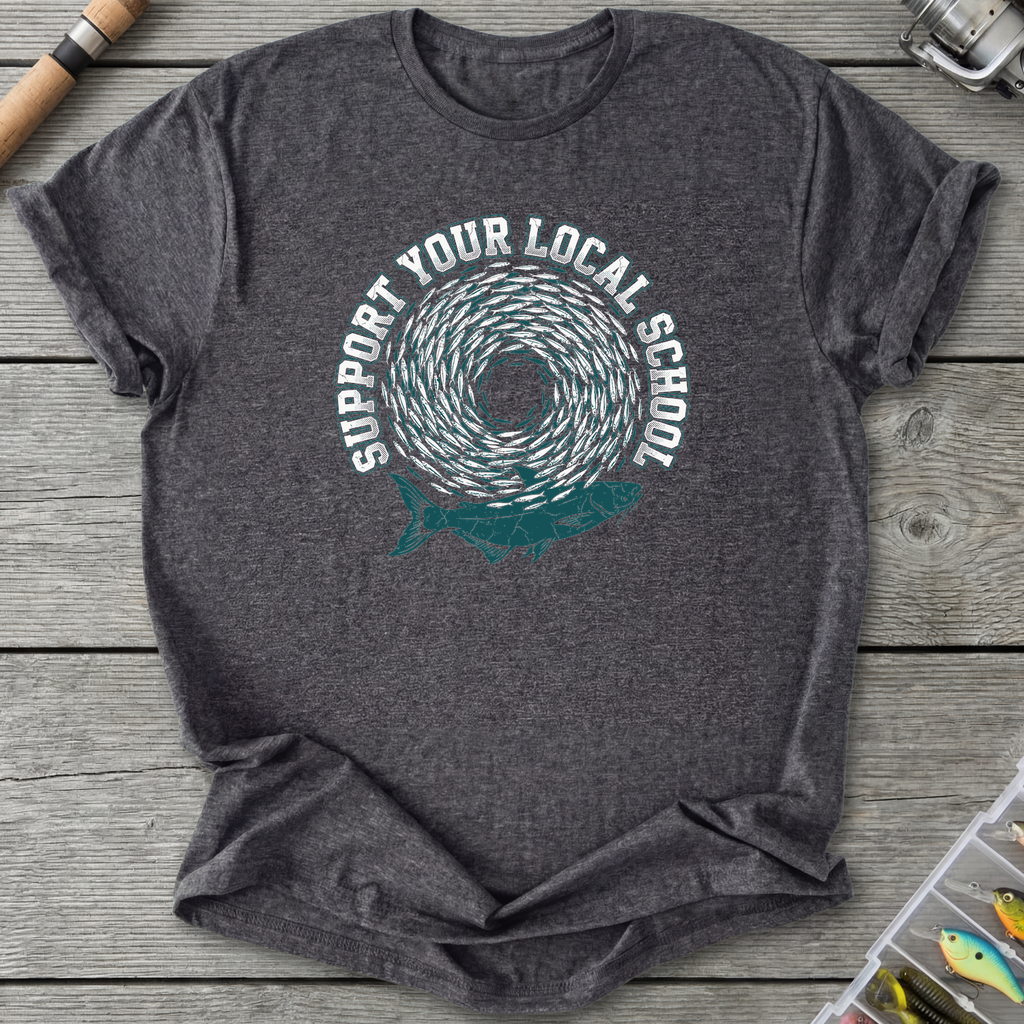 Support Your Local School T-Shirt — Dark Heather Grey | River Giants Club
