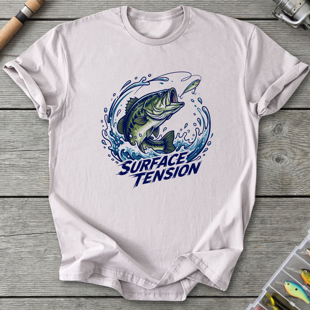 Surface Tension Fishing T-Shirt — Ice Grey | River Giants Club