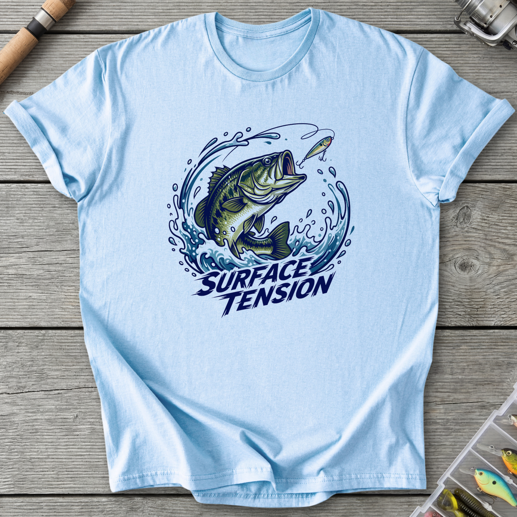 Surface Tension Fishing T-Shirt — Light Blue | River Giants Club