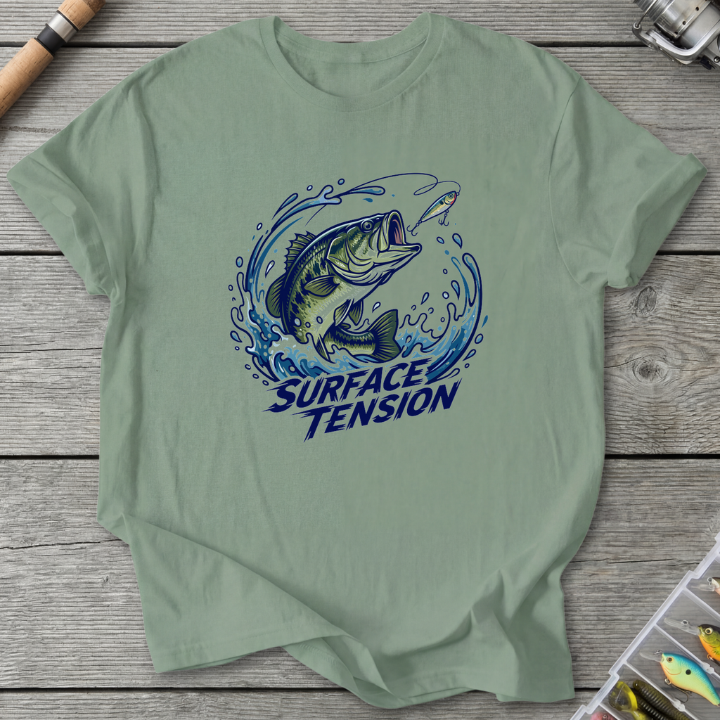 Surface Tension Fishing T-Shirt — Sage | River Giants Club