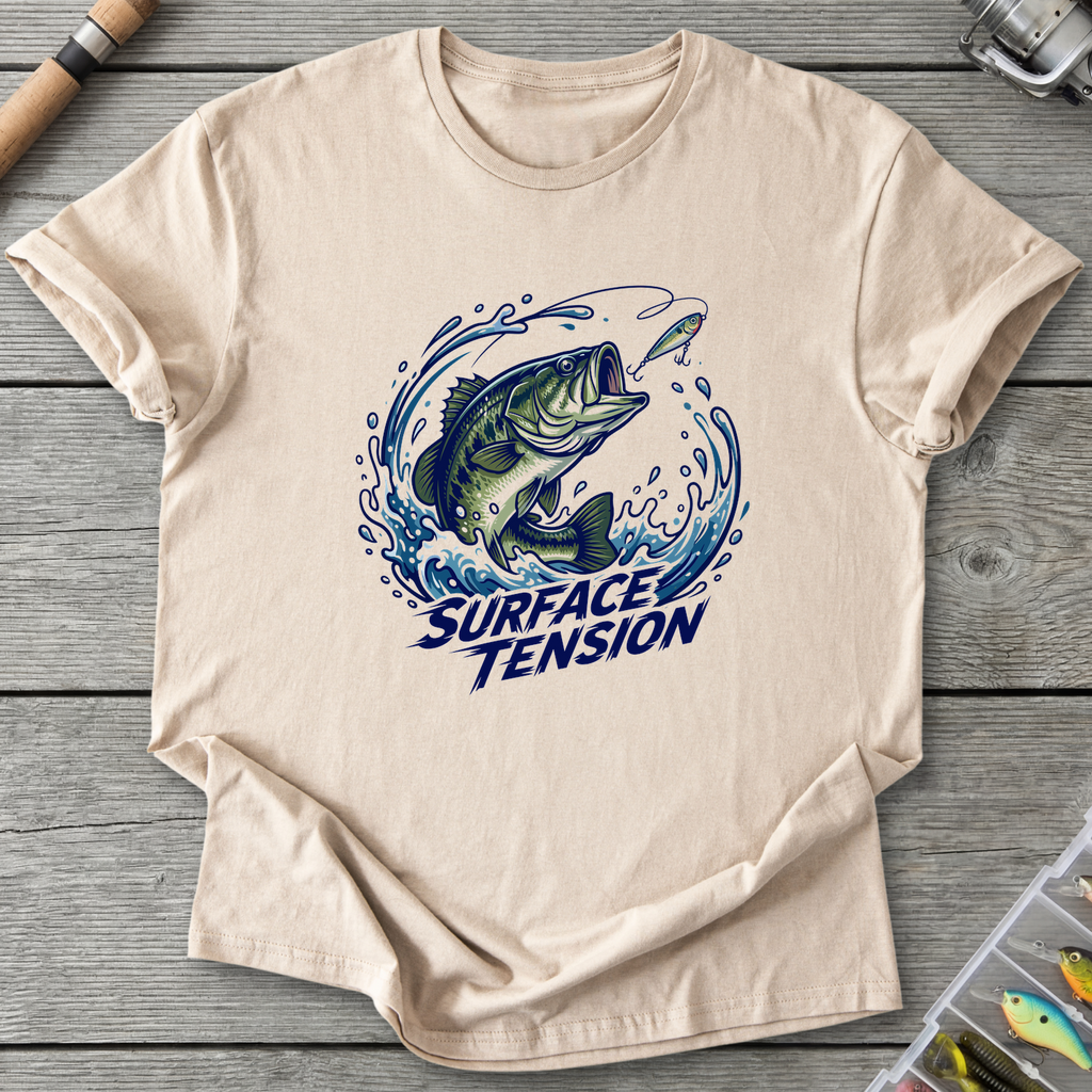 Surface Tension Fishing T-Shirt — Sand | River Giants Club