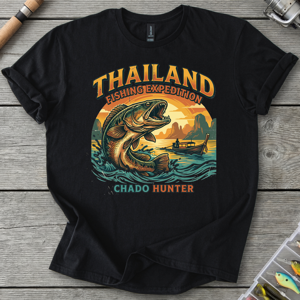 Thailand Fishing Expedition T-Shirt — Black | River Giants Club