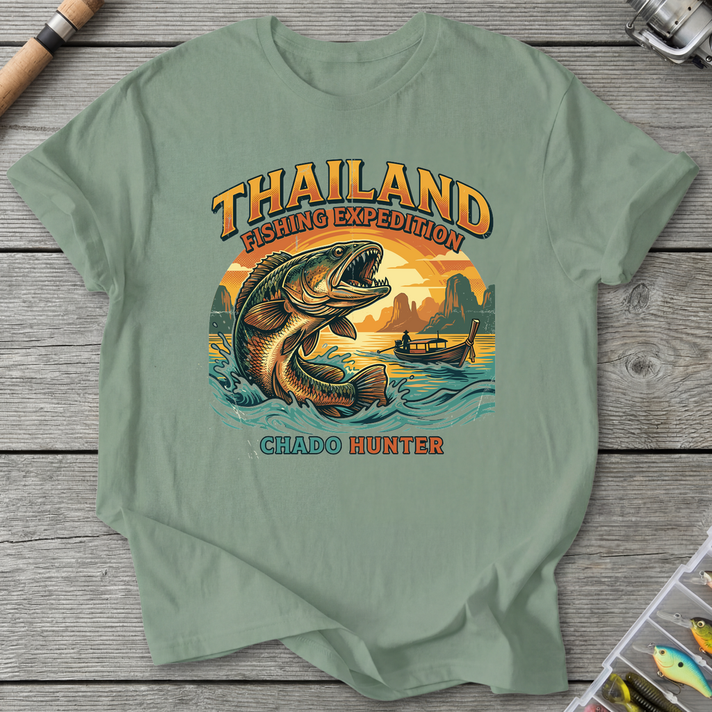 Thailand Fishing Expedition T-Shirt — Sage | River Giants Club