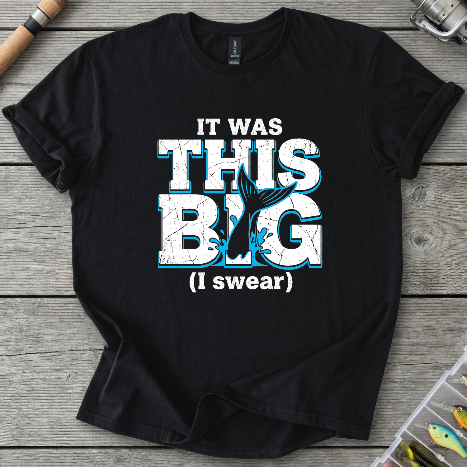 The Big Fish Lie T-Shirt — Black | River Giants Club