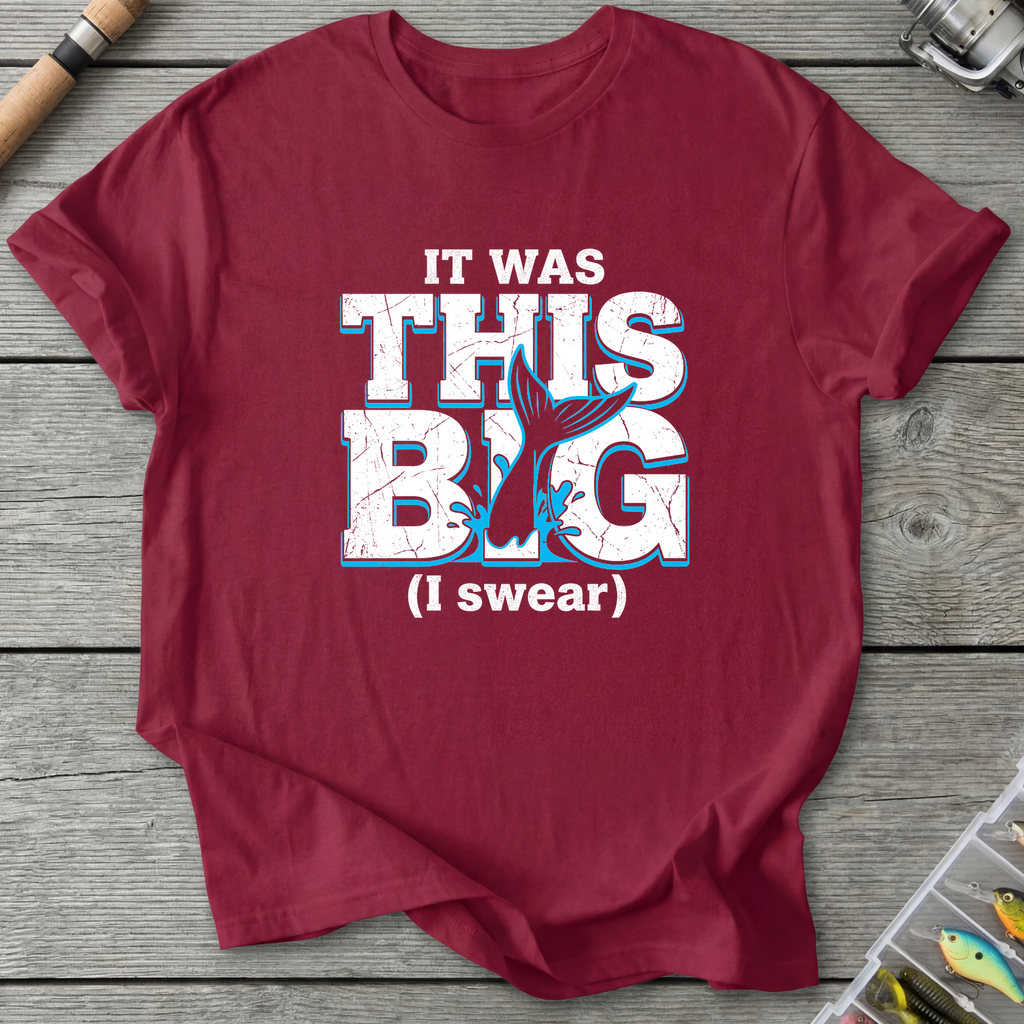 The Big Fish Lie T-Shirt — Cardinal Red | River Giants Club