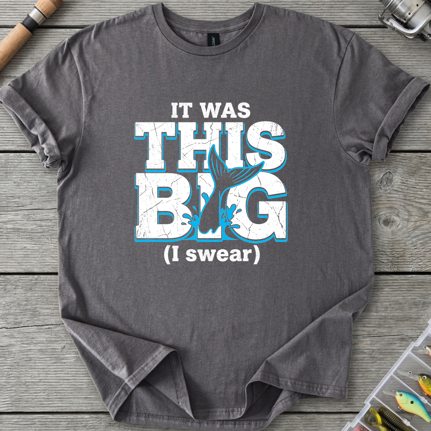 The Big Fish Lie T-Shirt — Charcoal | River Giants Club