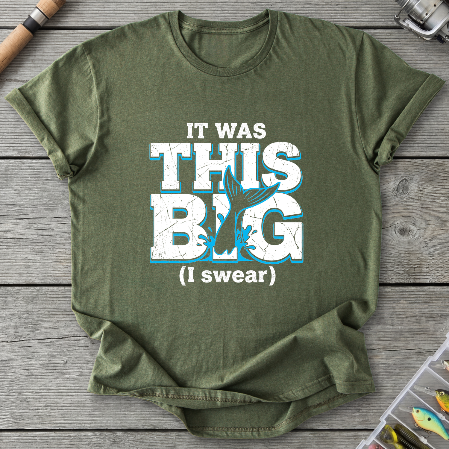 The Big Fish Lie T-Shirt — Military Green | River Giants Club