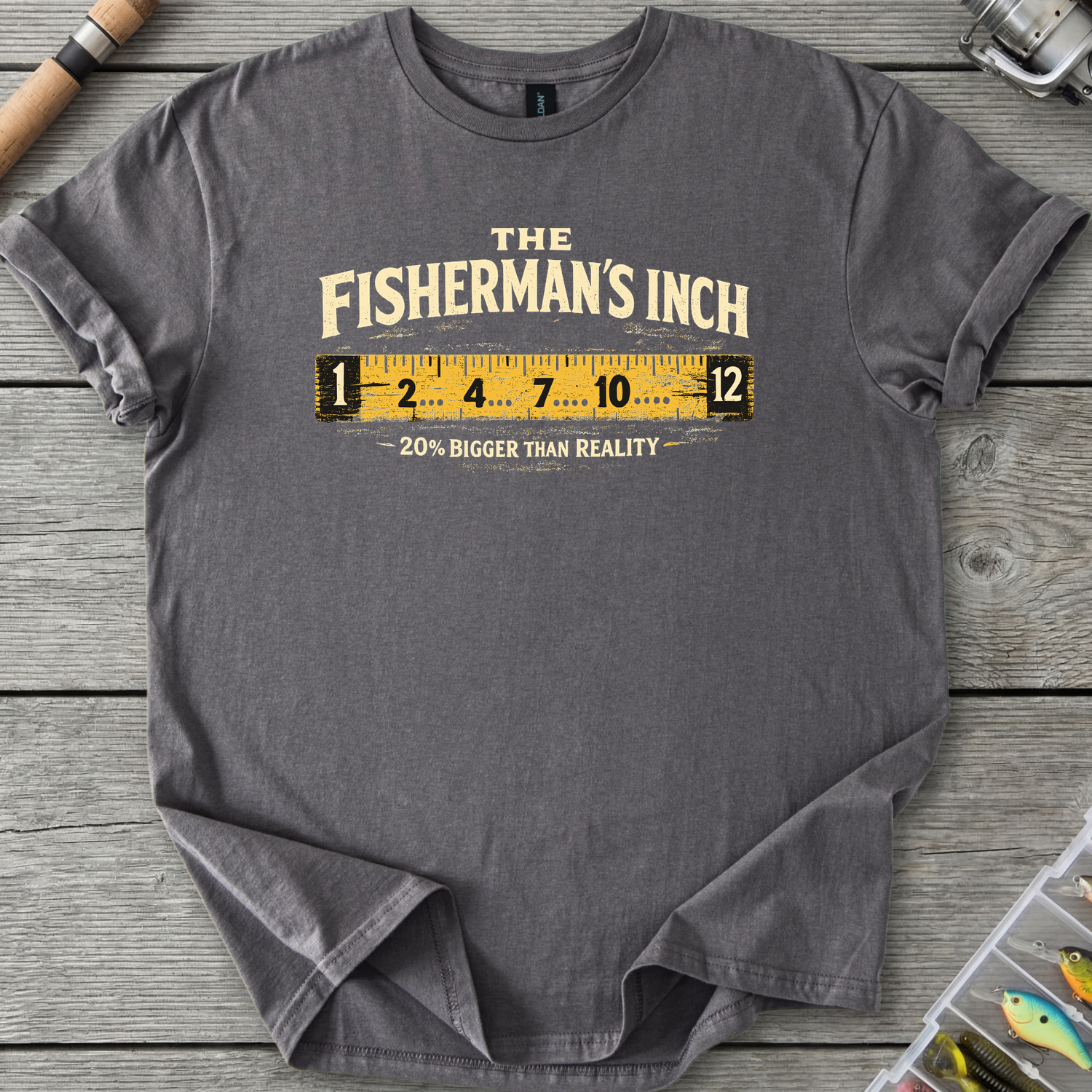 The Fisherman's Inch T-Shirt — Charcoal | River Giants Club