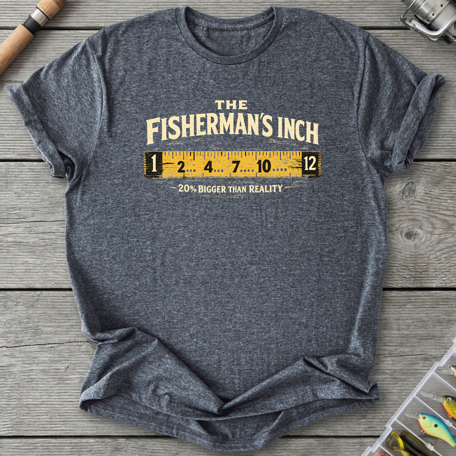 The Fisherman's Inch T-Shirt — Dark Heather | River Giants Club