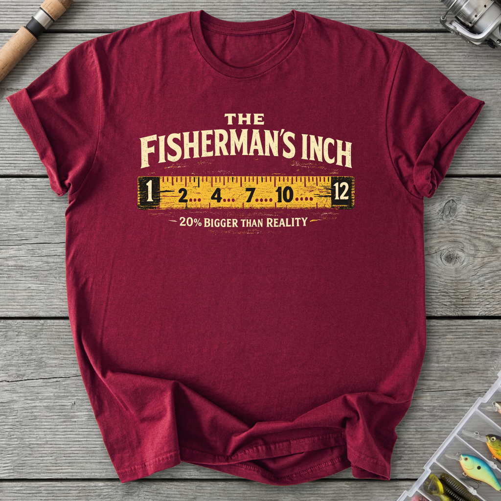 The Fisherman's Inch T-Shirt — Maroon | River Giants Club