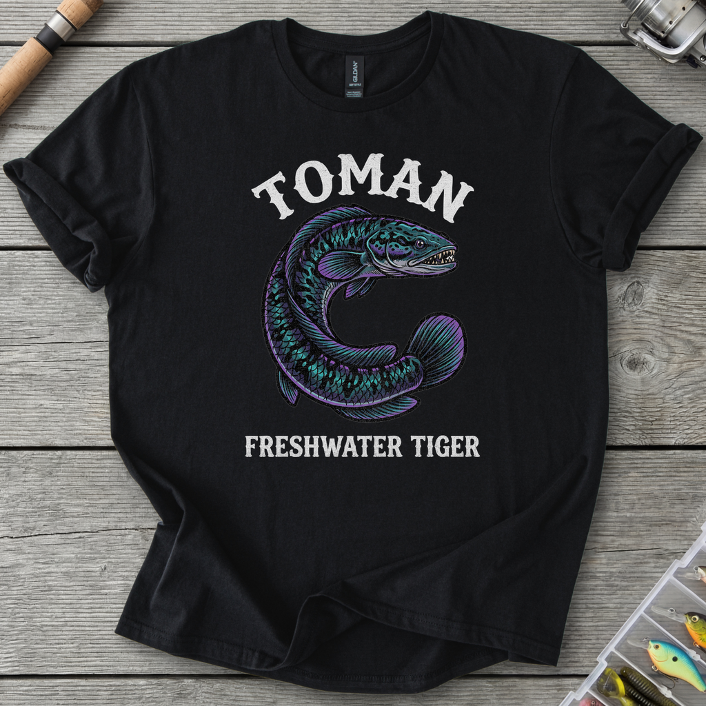 Toman Freshwater Tiger T-Shirt — Black | River Giants Club