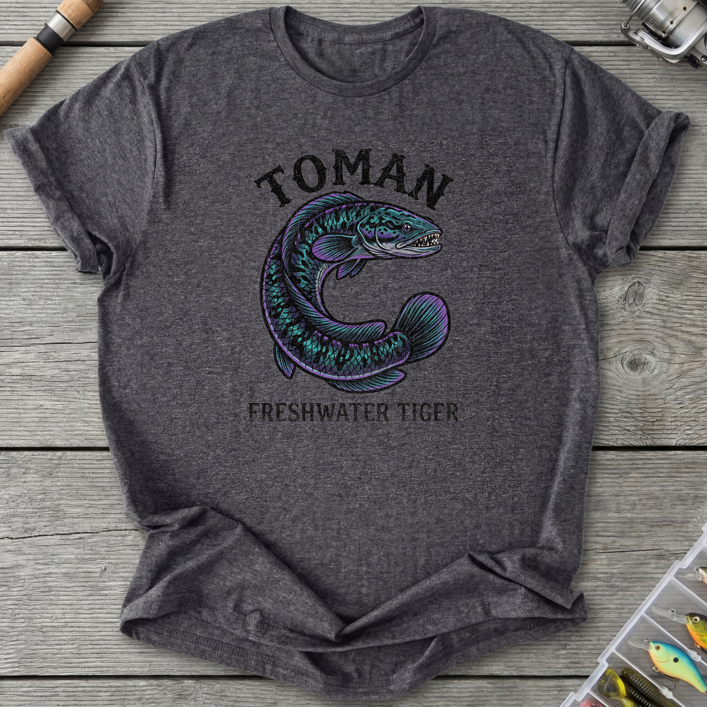 Toman Freshwater Tiger T-Shirt — Dark Heather Grey | River Giants Club