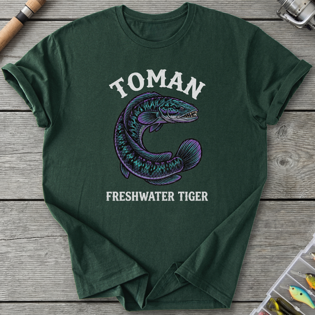 Toman Freshwater Tiger T-Shirt — Forest Green | River Giants Club