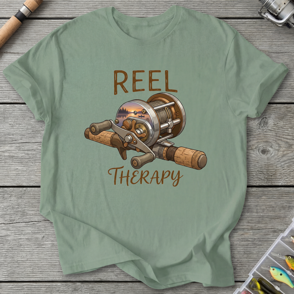 Vintage Reel Therapy T-Shirt — Sage | River Giants Club