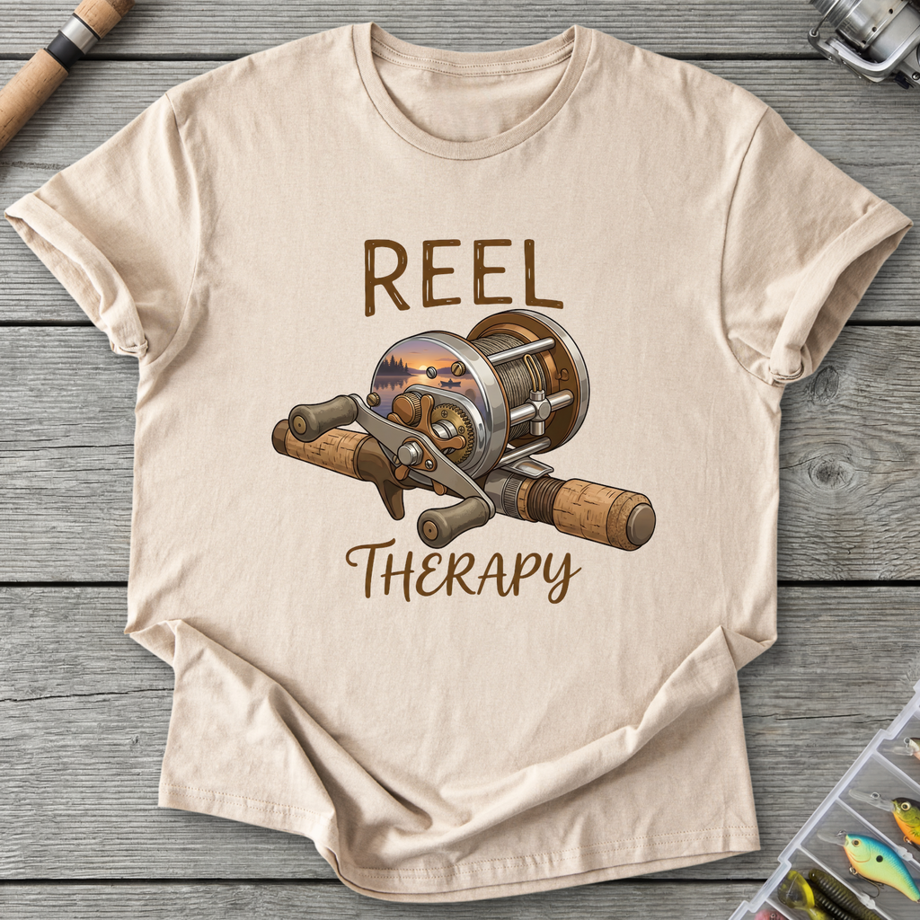 Vintage Reel Therapy T-Shirt — Sand | River Giants Club