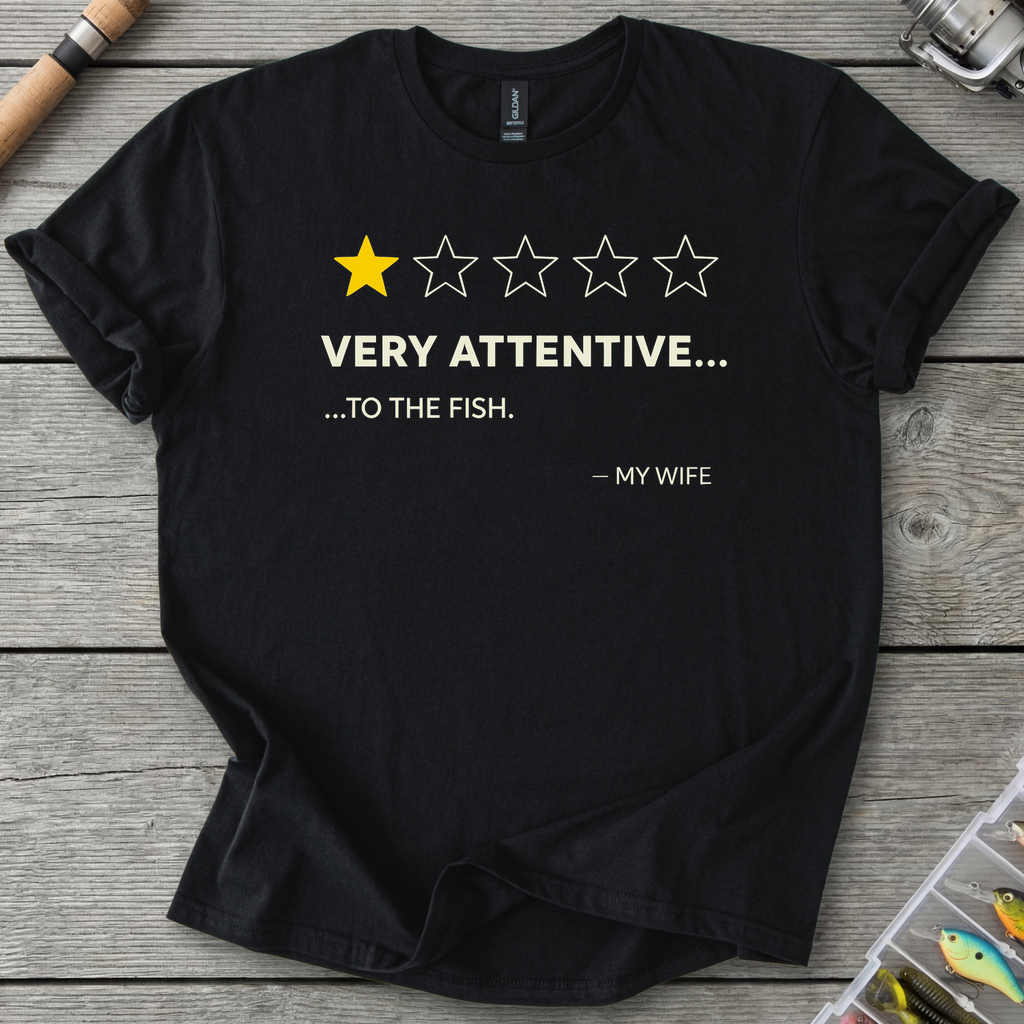 Wife One Star Review T-Shirt — Black | River Giants Club