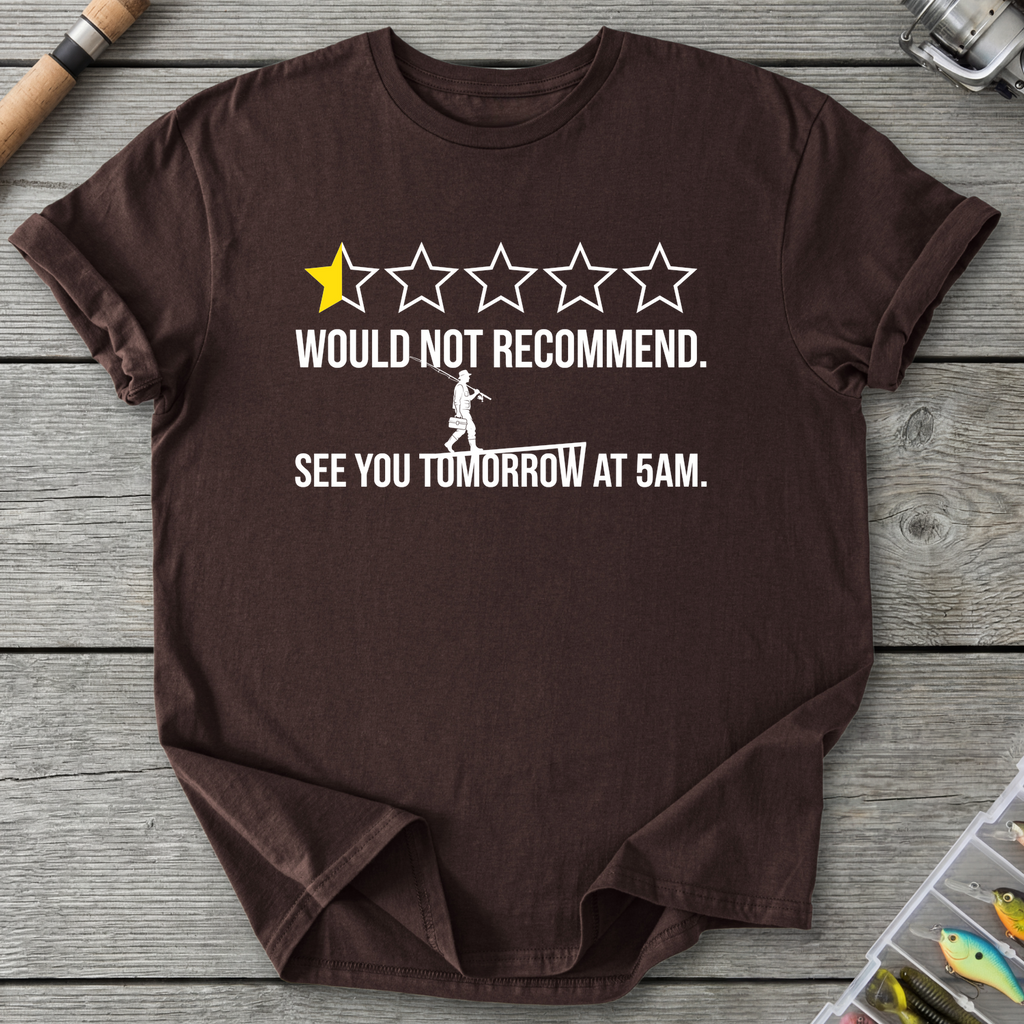 Would Not Recommend Fishing T-Shirt — Dark Chocolate | River Giants Club