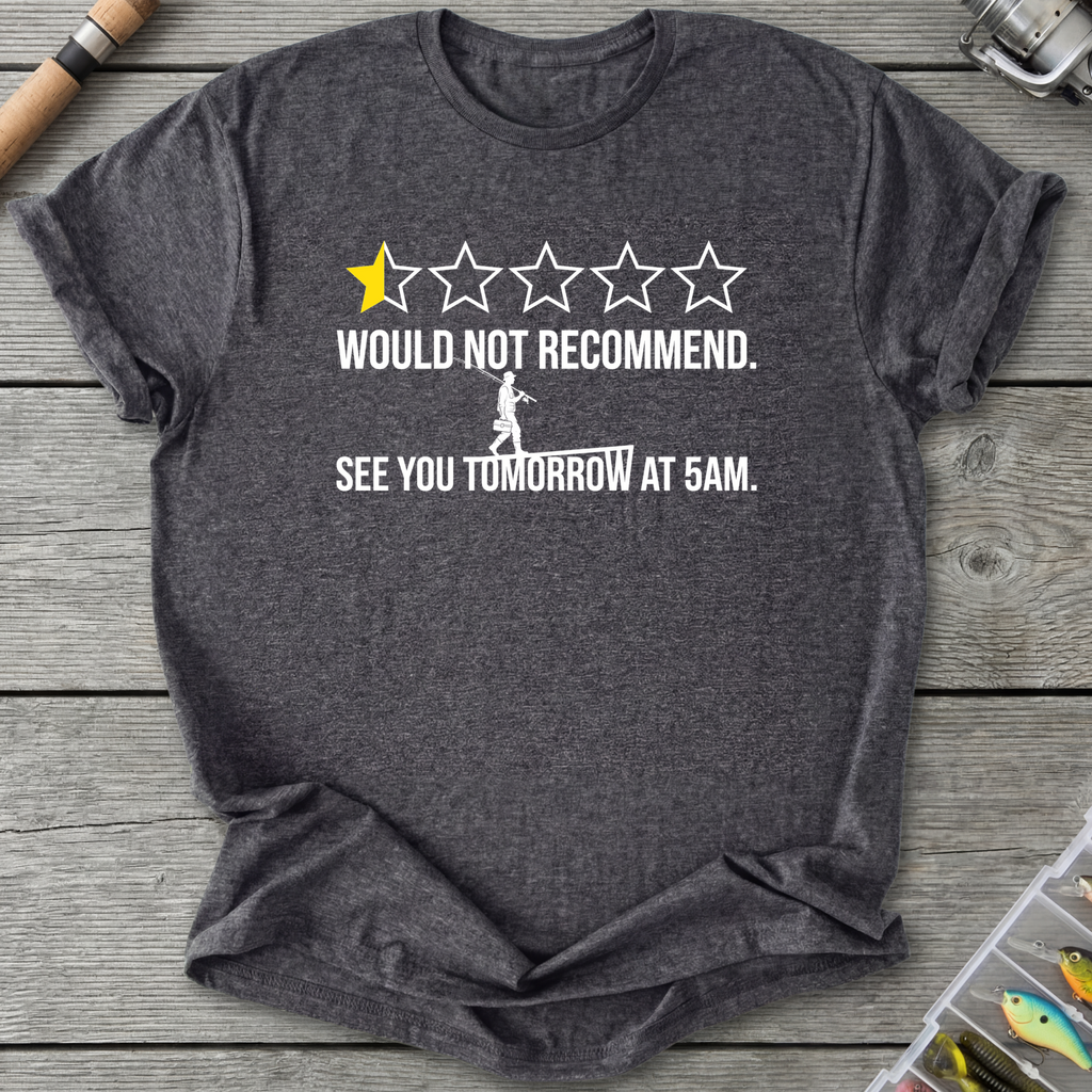 Would Not Recommend Fishing T-Shirt — Dark Heather Grey | River Giants Club