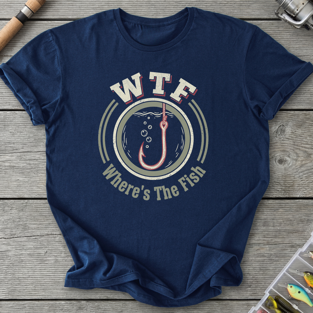 WTF Where’s The Fish T-Shirt — Navy | River Giants Club