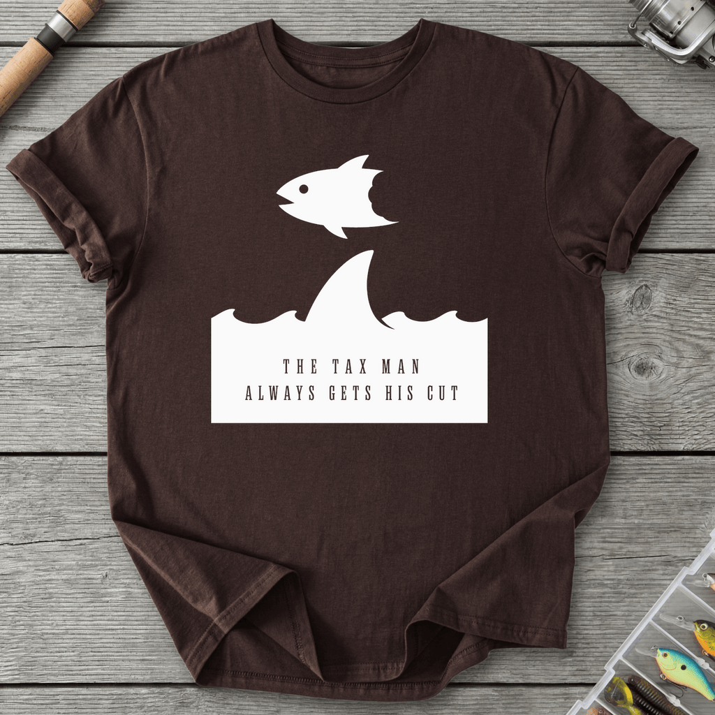 Shark Tax T-Shirt in Dark Chocolate | River Giants Club