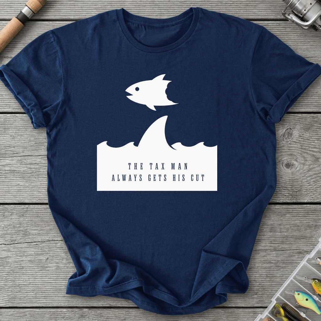 Shark Tax T-Shirt in Navy | River Giants Club
