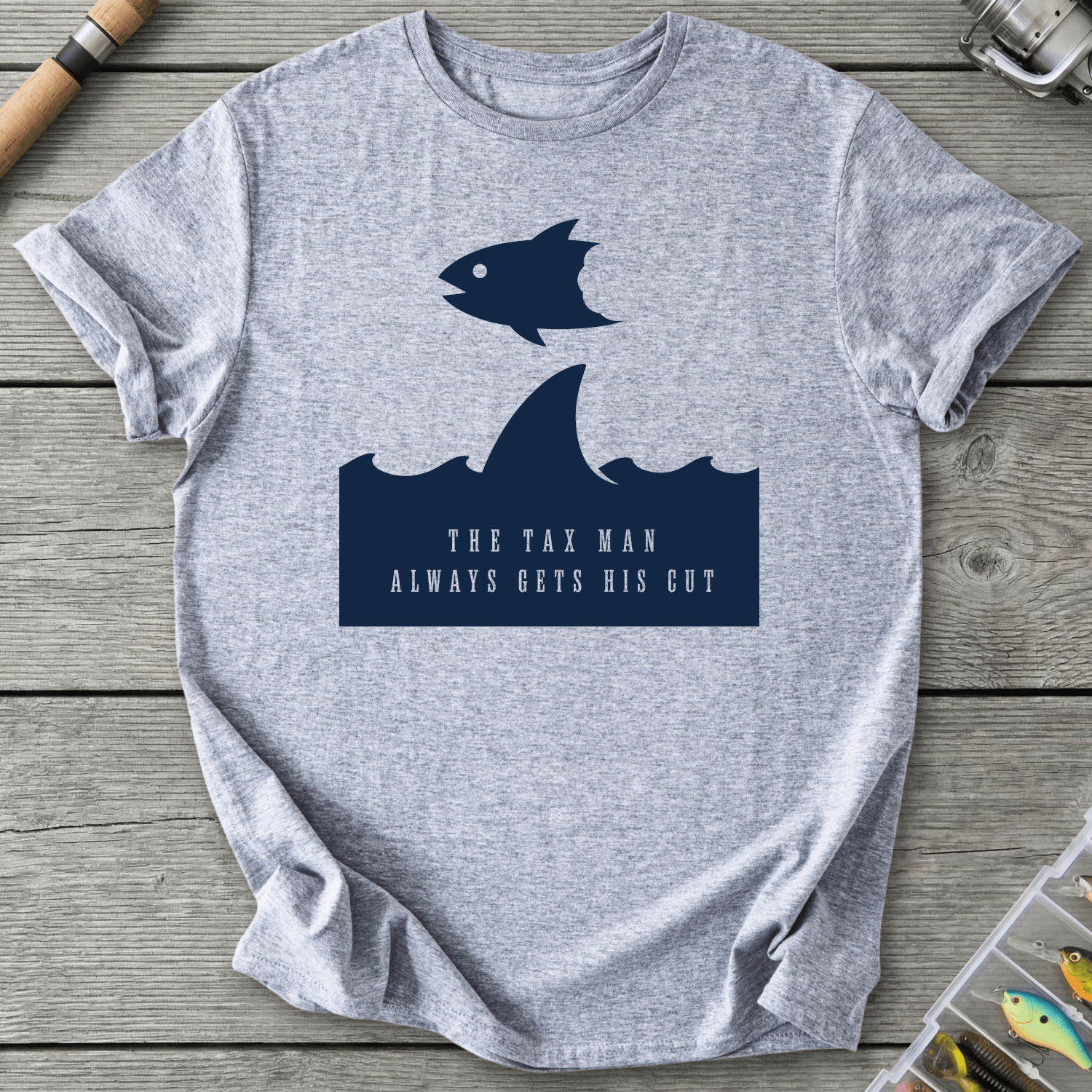 Shark Tax T-Shirt in Sport Grey | River Giants Club