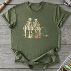 Skeleton Fishing Buddies T-Shirt in Military Green | River Giants Club