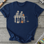 Skeleton Fishing Buddies T-Shirt in Navy | River Giants Club
