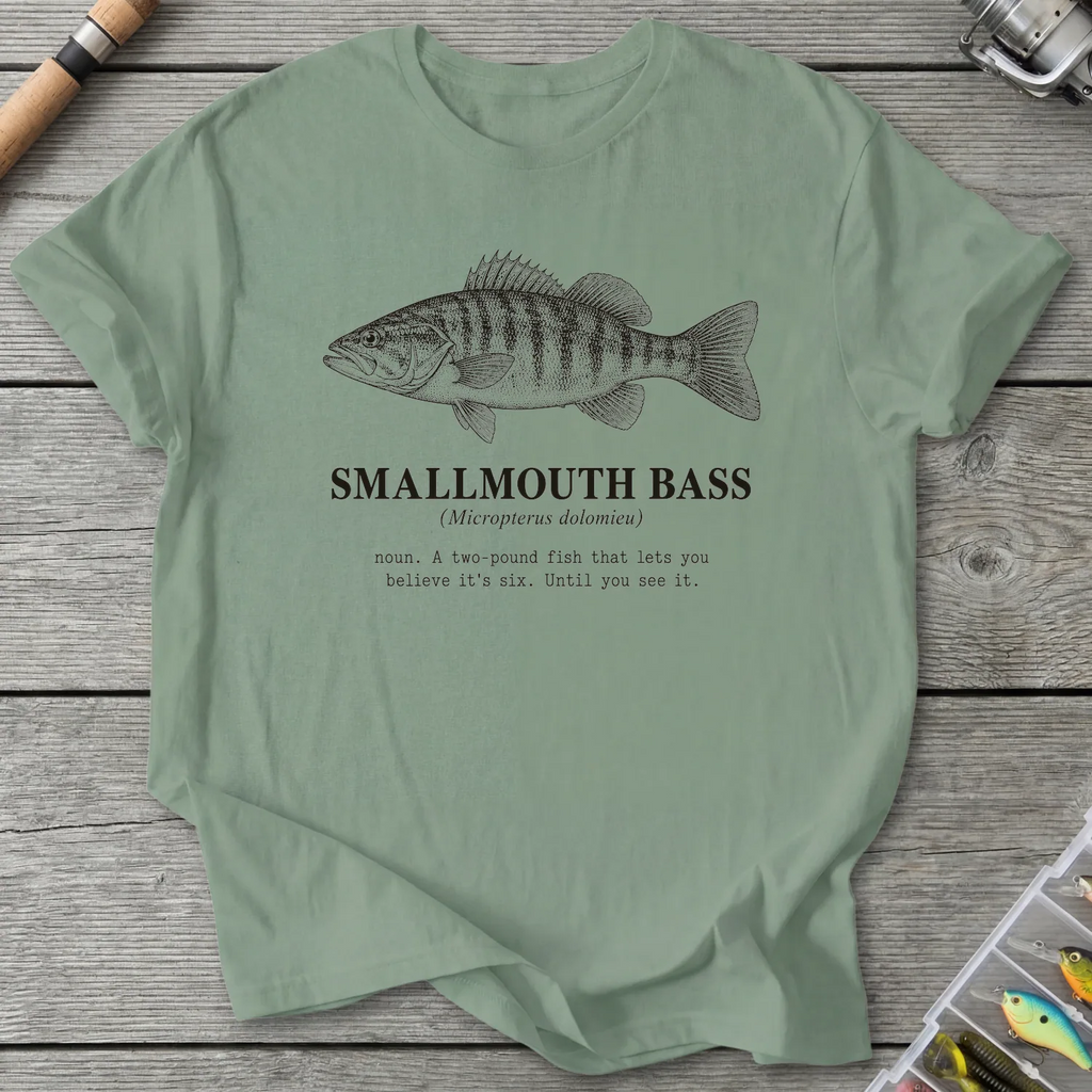 SMALLMOUTH BASS Definition T-Shirt in Sage | River Giants Club