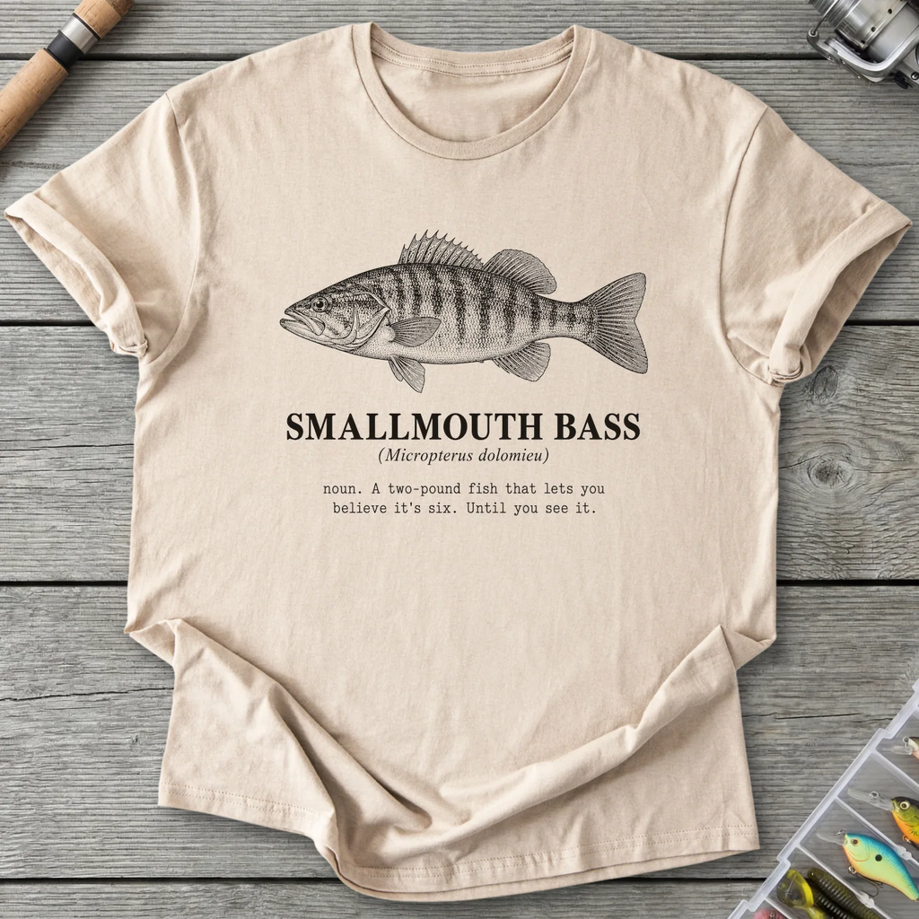 SMALLMOUTH BASS Definition T-Shirt in Sand | River Giants Club