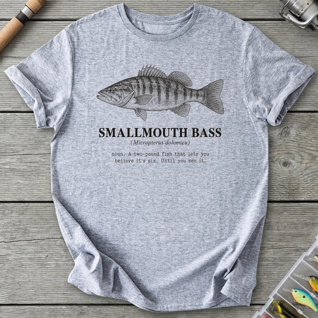 SMALLMOUTH BASS Definition T-Shirt in Sport Grey | River Giants Club