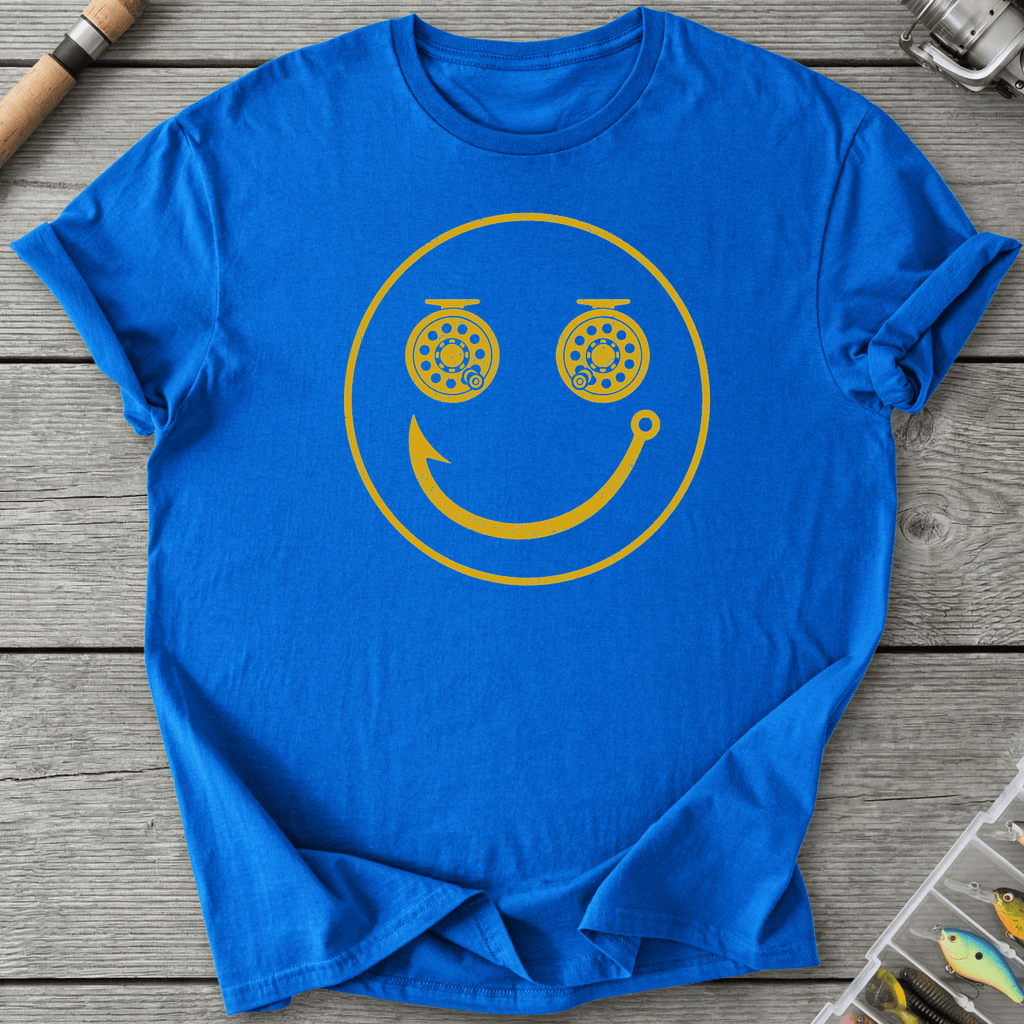 Smiley Fisherman T-Shirt in Royal | River Giants Club
