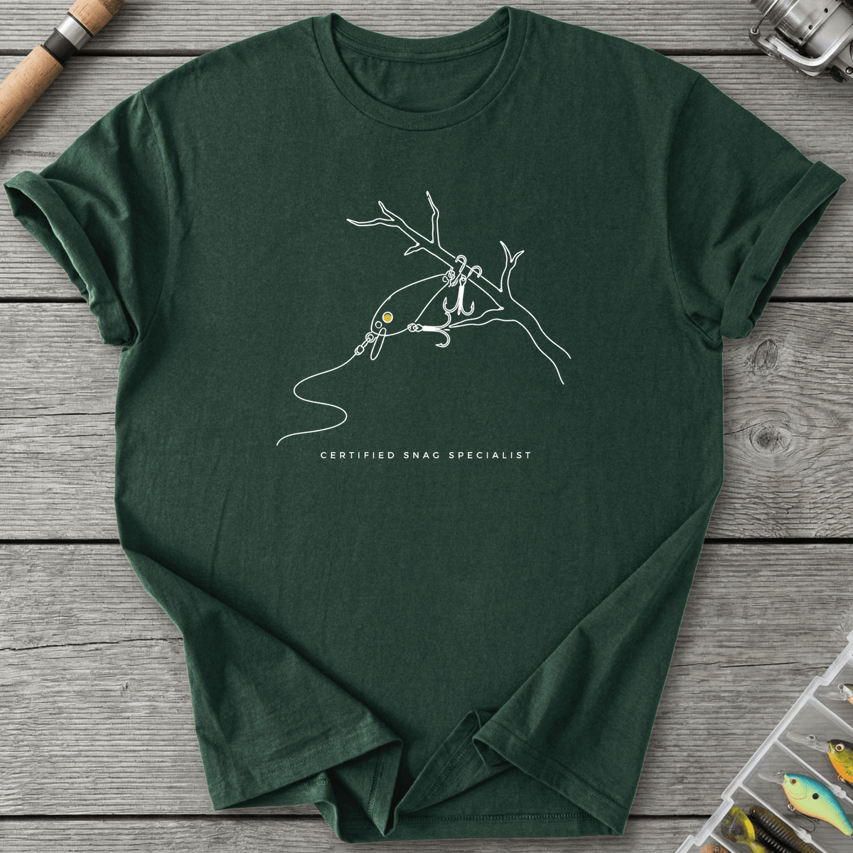 Snag Specialist T-Shirt in Forest Green | River Giants Club