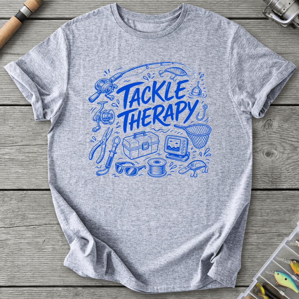 Tackle Therapy T-Shirt in Sport Grey | River Giants Club