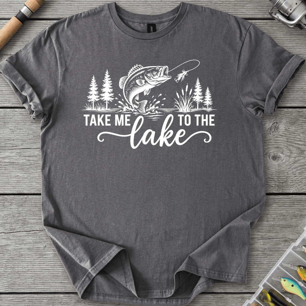 Take Me To The Lake T-Shirt in Charcoal | River Giants Club