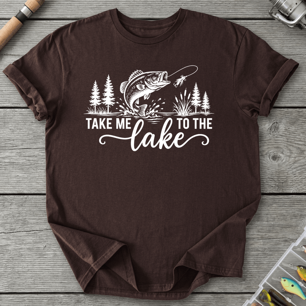 Take Me To The Lake T-Shirt in Dark Chocolate | River Giants Club