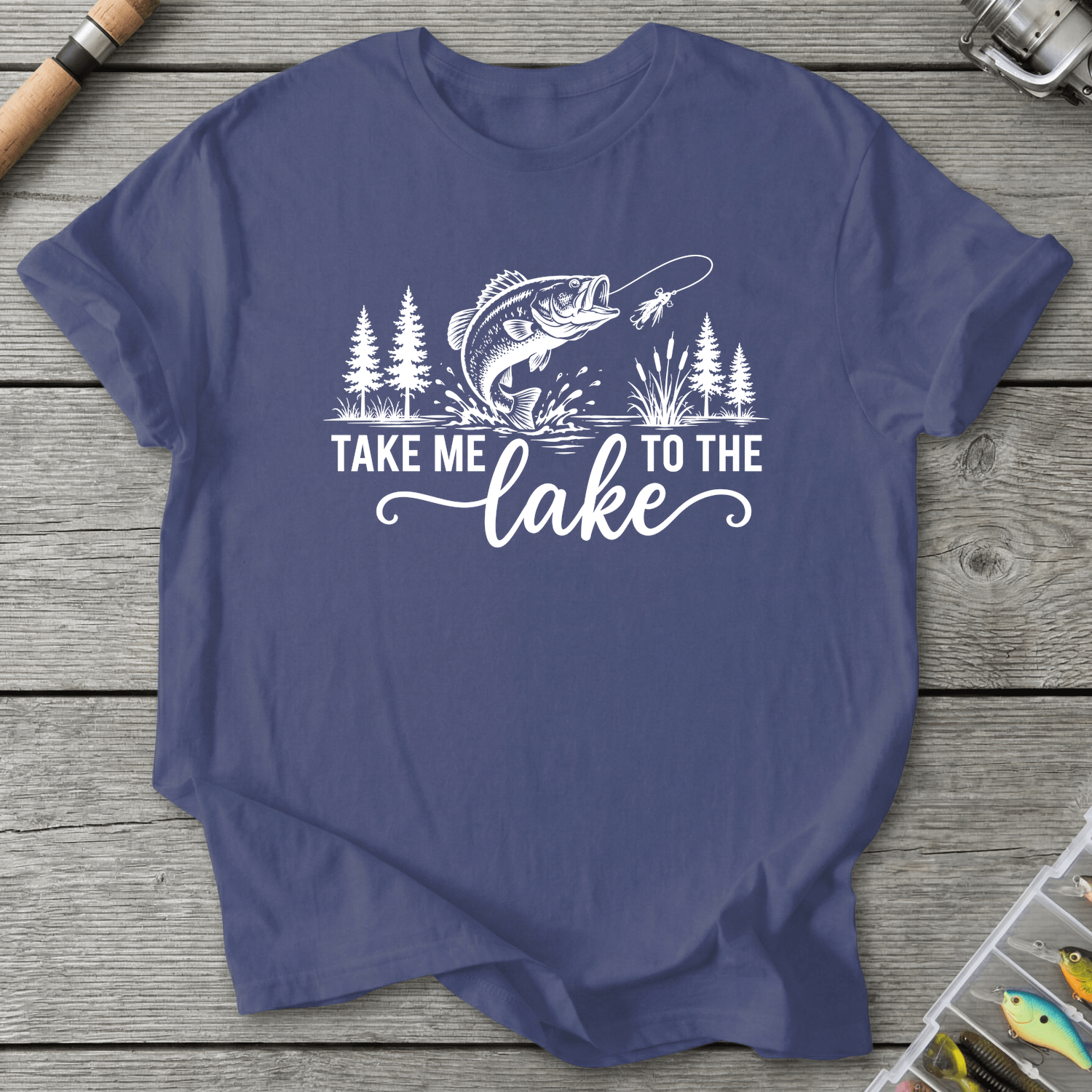 Take Me To The Lake T-Shirt in Metro Blue | River Giants Club