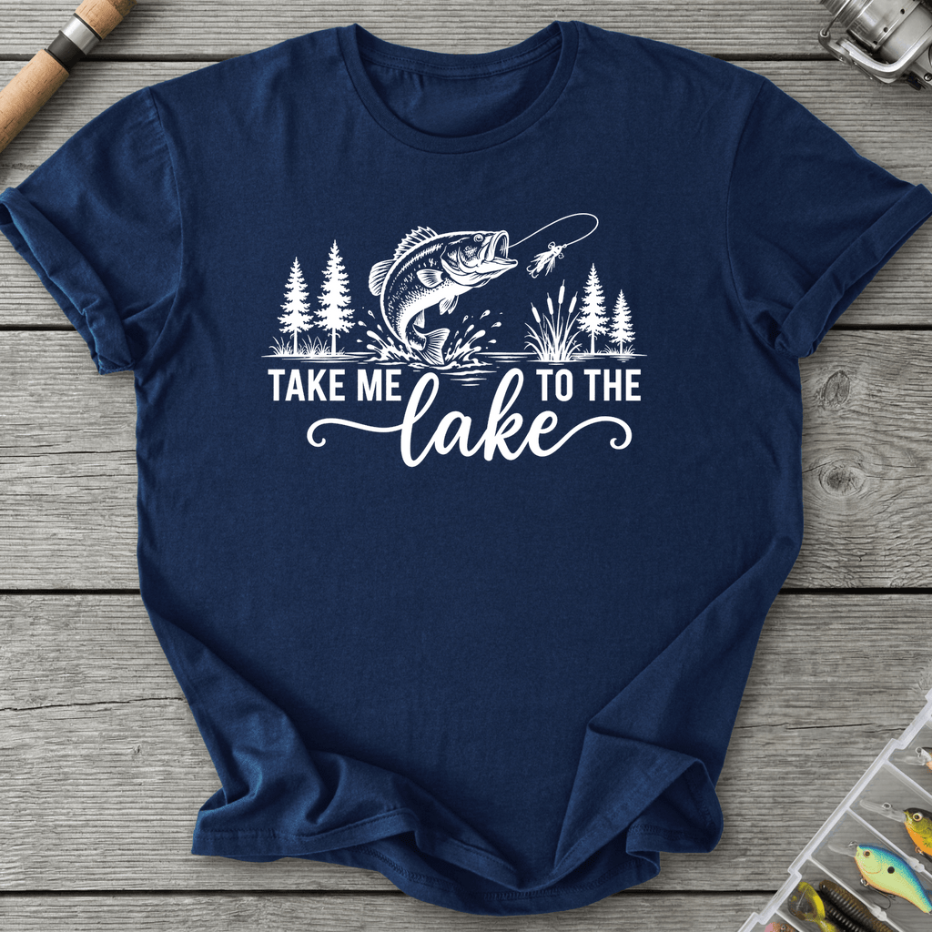 Take Me To The Lake T-Shirt in Navy | River Giants Club