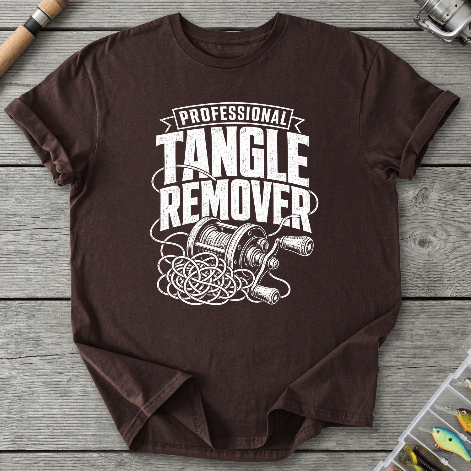 Tangle Remover T-Shirt in Dark Chocolate | River Giants Club
