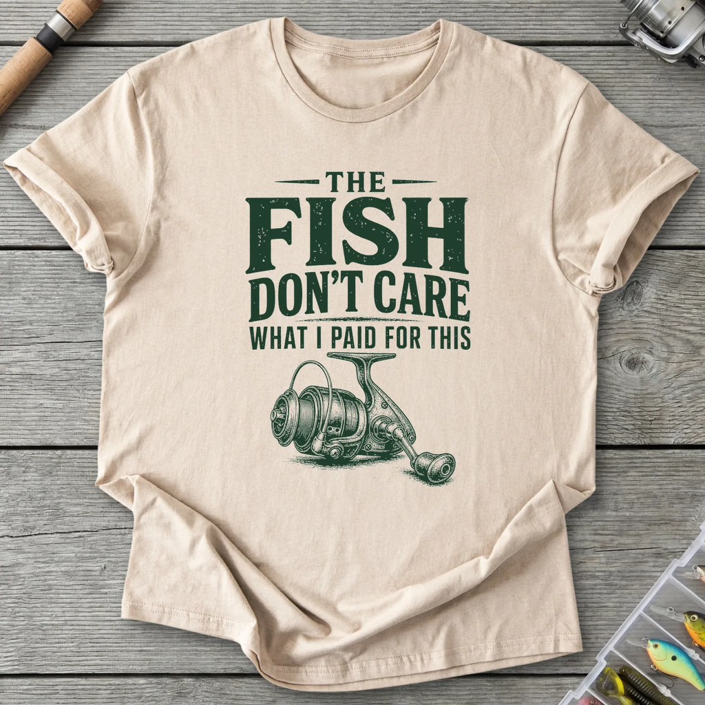 The Fish Don't Care T-Shirt in Sand | River Giants Club